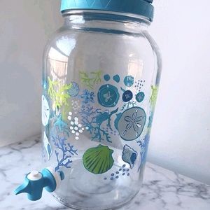 Glass Sea Themed Beverage Dispenser